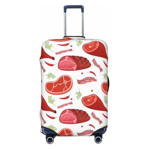 Luggage Cover Protector Suitcase Cover - High Elasticity Ham Bacon Print Suitcase Cover for Luggage