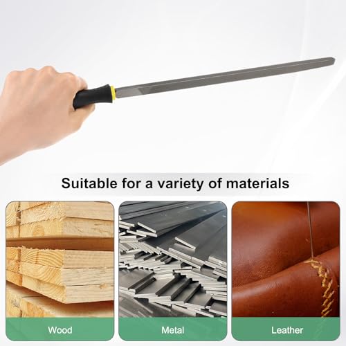 M METERXITY Triangular Metal File 8 Inch, High Carbon Steel File Diamond File Hand File W PVC Grip Handle for Wood/Metal/Ceramic/Glass/Stone/Jewelry/Tile/Model/DIY/Sharpening File 5 M METERXITY Triangular Metal File 8 Inch, High Carbon Steel File Diamond File Hand File W PVC Grip Handle for Wood/Metal/Ceramic/Glass/Stone/Jewelry/Tile/Model/DIY/Sharpening File - Image 5