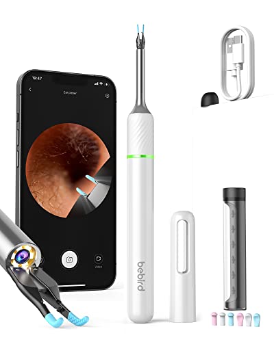 [Cutting-Edge] BEBIRD Note5 Ear Cleaner with Camera & Tweezer - Ear Wax Removal Tool Camera - Ear Tweezer with Camera 10 Megapixel, Earwax Cleaning with 2 Mode Ear Pick & Tweezers