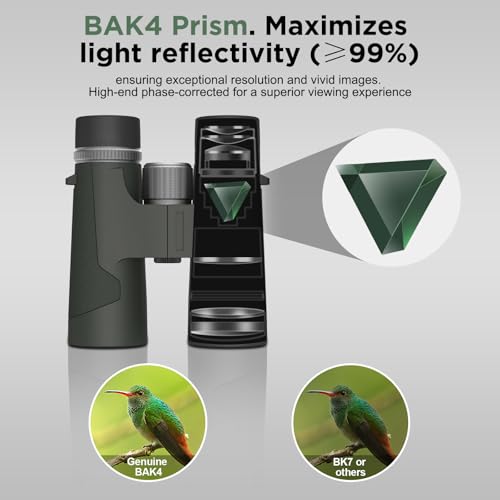 Binoculares 8x42 de alto rendimiento para adultos miniatura 4