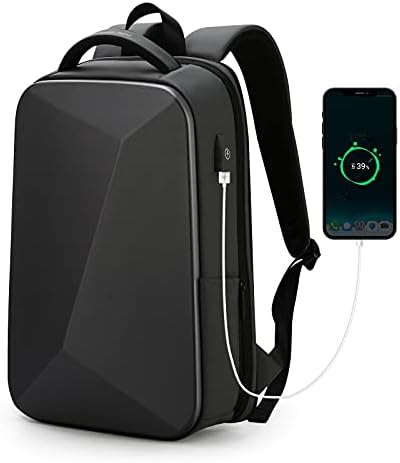 FENRUIEN Anti-theft Hard Shell Laptop Backpack, Expandable 15.6 Inch Waterproof Business Backpack for Men Gaming Backpack with USB TSA Lock