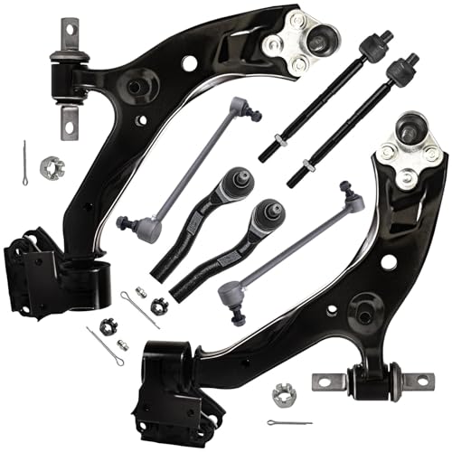 Image of Detroit Axle - 8pc Front End Control Arms Kit for 2015-2016 Honda CR-V, 2 Lower Control Arms w /Ball Joint 4 Tie Rods 2 Stabilizer Sway Bars Replacement