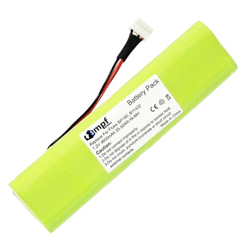Image of 3600mAh BP190, BP-190, B11432 Battery Replacement Compatible with Fluke ScopeMeter 192, 192B, 196, 196B, 196C, 199, 199B, 199C, Analyzer 433, 434, 435