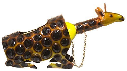 Gnz Giraffe Lovers Wine Bottle Holder w/Giraffe Head Bottle Topper