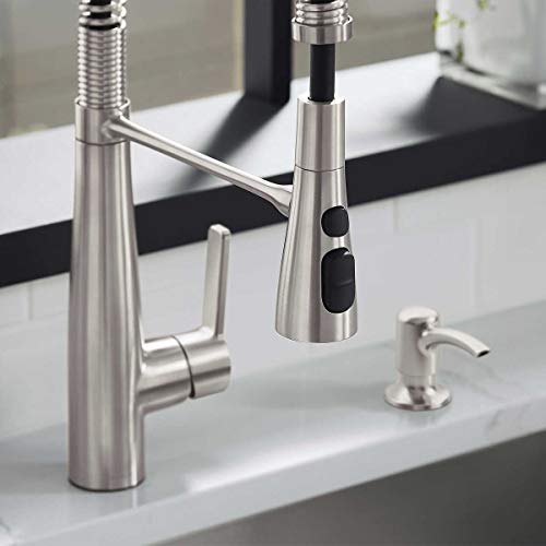 KOHLER K-R22745-SD-VS Semi-Professional Kitchen Sink Faucets with Soap Dispenser, Commercial Kitchen Faucets with Pull Down Sprayer, Vibrant Stainless by Kohler - Used condition - Image 3