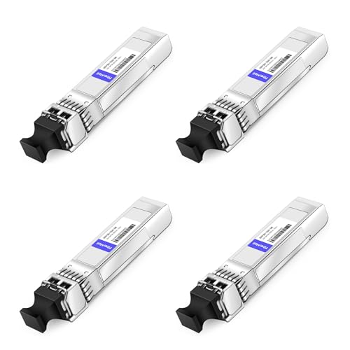 Image of 25G SFP28 SFP+ SR Optical Transceiver Module,Compatible with Dell SFP28-25G-SR Dell Force10 407-BBWK,10 /25GBASE-SR SFP28 850nm 100m DOM LC MMF 4Pack