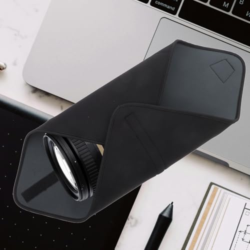 Bolsa de neopreno para lentes de cámara digital Alipis funda negra de protección suave 4