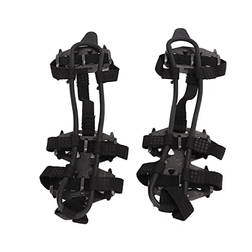 Generic 1 Pair 24 Teeth Climbing Crampons Stainless Steel Antiskid Outdoor Snow Ice Shoe Covers (Black #12), Genericwesa1o7vyz-12