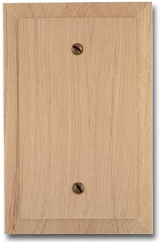 AMERELLE 180B Baker Single Blank Unfinished Wood Wallplate