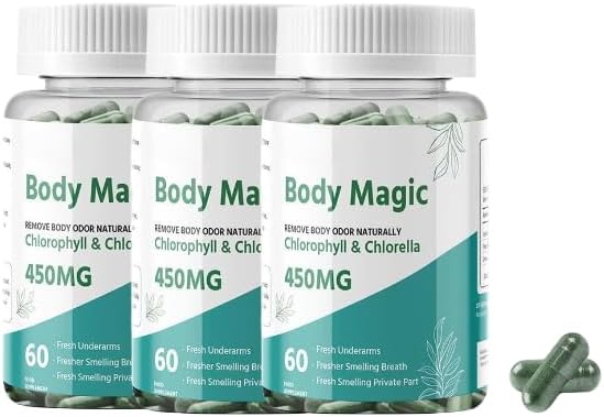 Miniatura 2 de Body Magic Cápsulas de clorofila  Desintoxicación vegana y apoyo a la digestión, salud intestinal y de la piel, refuerzo de energía natural  30