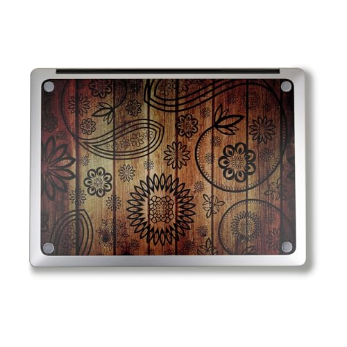 Image of Laptop Skin Compatible with Alienware M18 R2 (2024) - Wooden Floral - Premium 3M Vinyl Protective Wrap Decal Cover - Easy to Apply | Crafted in The USA by MightySkins