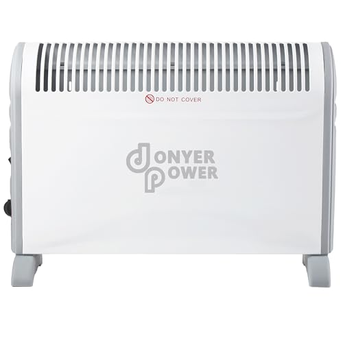 Donyer Power Convector Heater with Adjustable Thermostat Silent Room Heater for Bedroom Fast Heating Space 2000w electric Heater