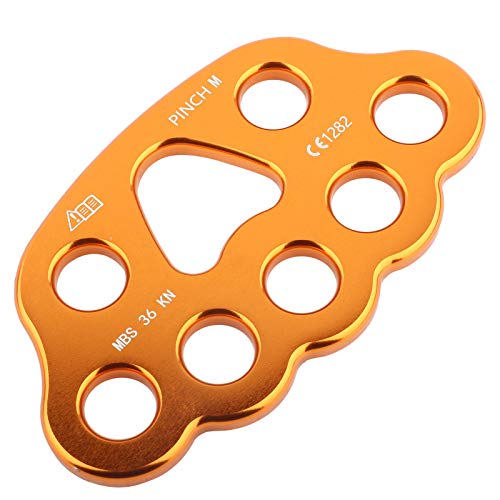 SPYMINNPOO Rigging Plate Rock Climbing Anchor Point Connector 8 Holes Aluminum Mg Alloy Hot Forged Heavy Duty with Symmetric Design for Outdoor Activities