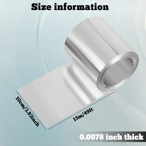 4\'\' X 50\' Aluminum Flashing Roll Metal Roof Flashing for Garden Aluminum Roofing Panels Strips for Stains Prevention, Sealing Windows Doors - Thumbnail 2
