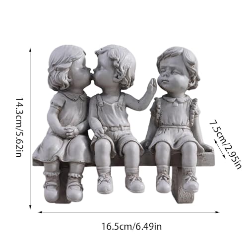 Sculpture de jardin décorative et figurine miniature résistante