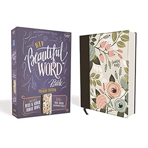 NIV, Beautiful Word Bible, Updated Edition, Journal Edition for Women, 600+ Full-Color Illustrated Verses, Peel/Stick Bible Tabs, Floral Cloth over Board, Red Letter, Comfort Print Hardcover – Illustrated, October 8, 2019