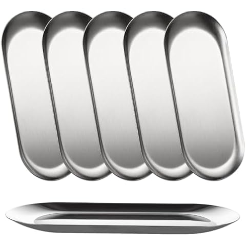 AKOLAFE 6PCS Stainless Steel Tray Set Cover