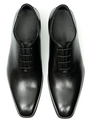 Santimon Mens Genuine Leather Oxfords Formal Dress Shoes - Fashion Comfortable Tuxedo Whole Cut Oxford Suit Shoes for Causal Business & Prom Wedding4