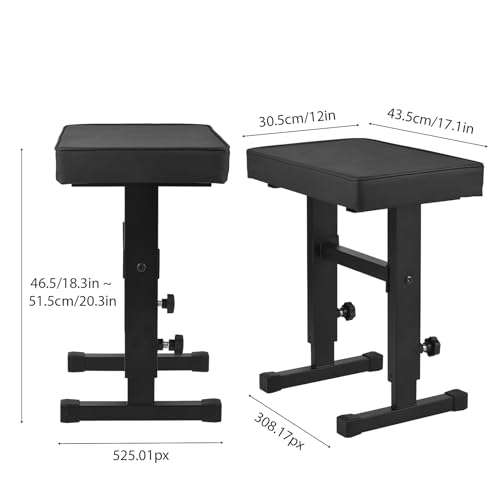 Banc de piano réglable en hauteur tabouret rembourré structure en H - 4