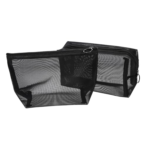 SMASOLO 2 Piezas Neceser de Viaje para Hombre Bolsa de Cosméticos de Malla Transparente Gran Capacidad Organizador Portátil Multiusos para Accesorios de Aseo y Maquillaje