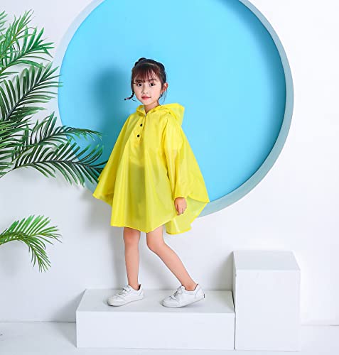 Image of Freesmily Kids Cute Raincoat Waterproof Rain Poncho Jacket Coat for Girls Boys