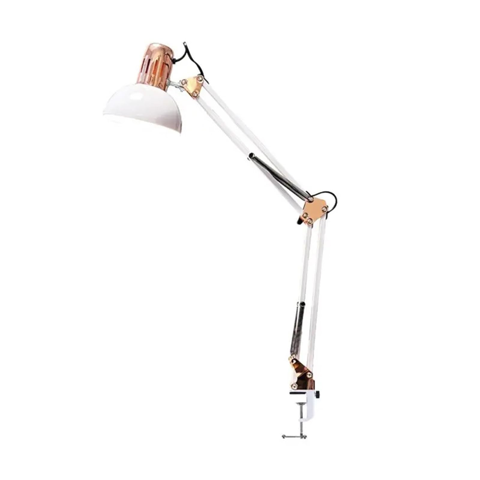 La lampe de bureau LED à pince à bras pivotant moderne prend en charge