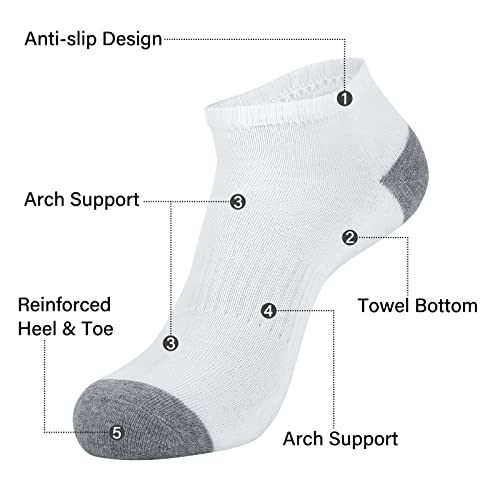 Eallco 8 Pairs Mens Ankle Socks Low Cut Socks for Men Short Socks Size 10-13 Black3