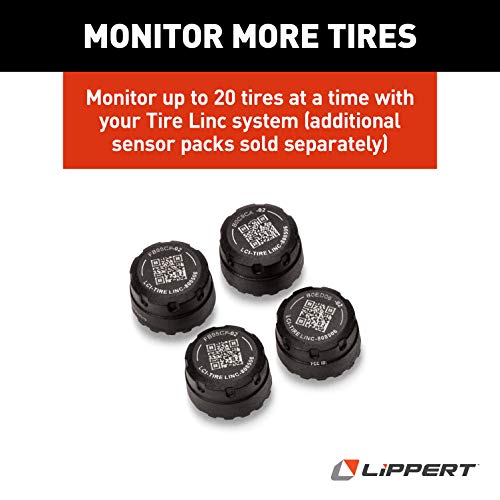 Image of Lippert Components - 2020106863 Tire LINC Tire Pressure and Temperature Monitoring System for RVs (TPMS) with Tire Sensors and Repeater