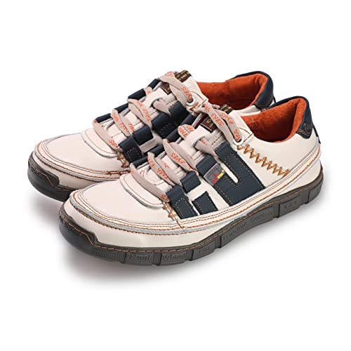 TMA EYES Men's Shoes Comfortable Casual Leather Shoes Slip on Lace up Shoes2