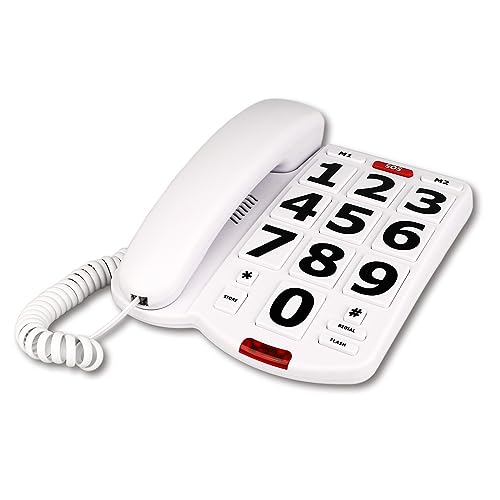 Téléphone fixe pour personnes âgées avec grand bouton à offrir aux parents