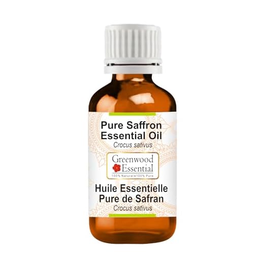 Greenwood Essential Pure Saffron Essential Oil (Crocus sativus) Steam Distilled 5ml (0.16 oz)