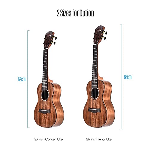 Ukulélé Concert De 23/26 Pouces Ukulele Ukelele Koa Bois avec Gig Sac Uke Strap Strap Cordes Capo 2pcs Celluloid Picks… - Les Beatles, Paul McCartney, John Lennon, RIngo Starr, George Harrison Ukulélé Concert De 23/26 Pouces Ukulele Ukelele Koa Bois avec Gig Sac Uke Strap Strap Cordes Capo 2pcs Celluloid Picks… – Image 5