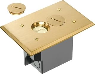 Arlington - FLBR101MB - Non-Metallic Floor Boxes W/ Metallic Covers - Brass