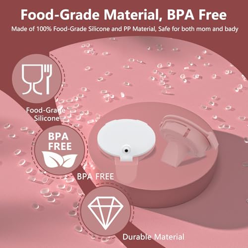 Image of 1pcs Duckbill Valves and 1pcs Double-Layed Diaphragm Compatible with Momcozy Upgraded Mobile Flow M9, Upgraded M9 Valve Diaphragm Breastfeeding Parts, Not Original Parts, 2Pack Red
