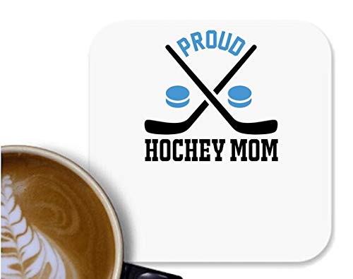 UDNAG MDF Polyester Tea Coffee Coaster 'Hockey | Proud' for Office Home ( 90 x 90mm )