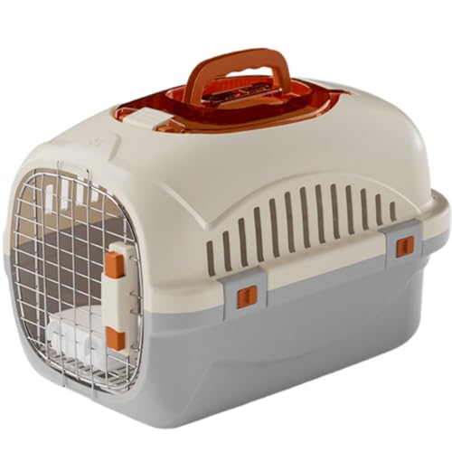 YAKINO ペットキャリー 猫 キャリーケース 小型犬・猫用 8kgまで サイズ:長さ50cm x 幅32cm x 高さ33cm キャリーバッグ 犬 キャリーケース ペット用 猫 キャリー航空輸送ボックス 旅行 おしゃれ 小型犬 防災 グッズ ハウス 散
