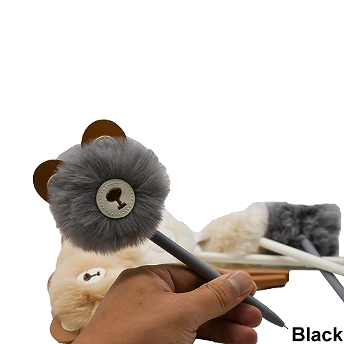Set 6 Bolígrafos Peluche Oso Negro Punta 0.5 mm miniatura 5