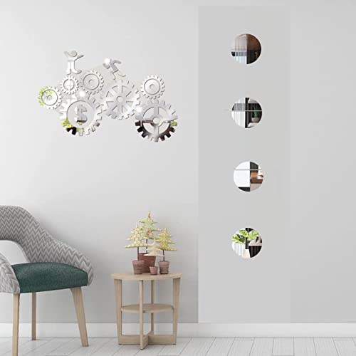 3D Kindlich Wandaufkleber Spiegel Effekt Aufkleber Blumen Wandsticker Wandtattoo Wanddeko TV Hintergrund Deko für Wohnzimmer Kinderzimmer Türen Fenster Badezimmer Kühlschrank (Spaß für Kinder) Cover