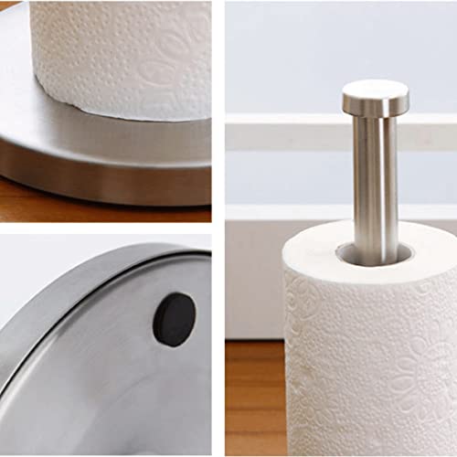 Portarrollos vertical de acero inoxidable con base estable para un corte de papel cómodo 5