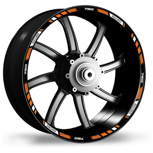 Felgenaufkleber-Set Motorrad Aufkleber Rad Streifen Felge Aufkleber Für Kawasaki Z750 Z750 Z 750 Z 750 Reflektierende Rad Aufkleber Reifenaufkleber Felgenrandaufkleber(Farbe 5)