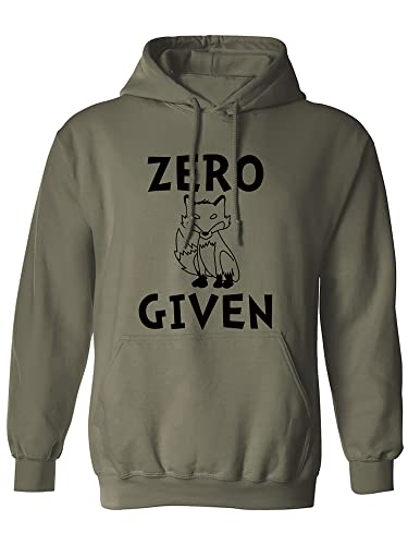Zero Fox Given Adult Hooded Sweatshirt - Military Green - XXXXXX-Large