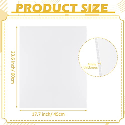 Image of Patelai 12 Pcs 18 x 24 Inches Corrugated Plastic Sheet Corrugated Poster Board 4mm Thick Waterproof Blank Board Sheets Plastic Yard Sign for Garage Estate Sale, Rent, Indoor, Outdoor, Birthday (White)