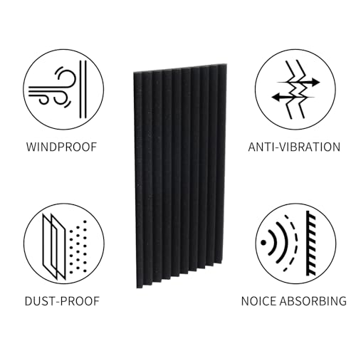 Paneles de aislamiento de espuma para aire acondicionado de ventana kit de sellado térmico negro 4