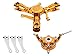 Microheli CNC Aluminum Triple Blade Conversion Set (Gold)(for MH-M2EX201T Series)