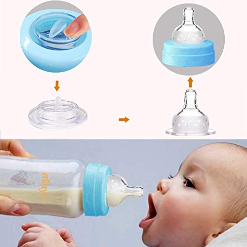 image for Matyz 4-Pack Wide Mouth Breast Milk Storage Containers with Lids (Blue