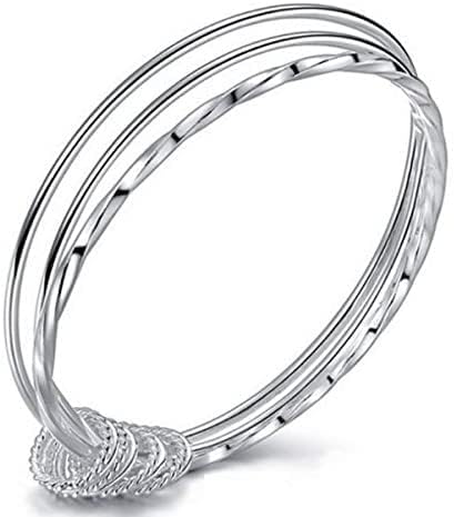 Image of Fashion Women Jewelry Solid 925 Sterling Silver Bangle Bracelet Gift
