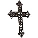 Juvale Wrought Iron Cross Decoration - Rustic Celtic Cross, Metal Cross for Christian and Religious Art Lovers, Dark Bronze, 15 x 11.3 x 0.5 Inches