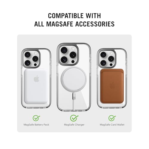 Image of DailyObjects Stride 3.0 Clear Magnetic Protective Case Cover Compatible with iPhone 14 Pro |Magsafe|Camera & Body Protection|Anti Shock,Scratch Resistant|Precise Cutouts Design|Wireless Charging-Clear