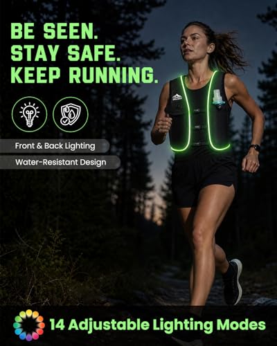 Image of Zelvot Running Vest for Women Men, Adjustable Running Phone Holder Vest, US Patent, Running Hydration Vest with 500ml Soft Flask, Reflective Running Backpack for Hiking