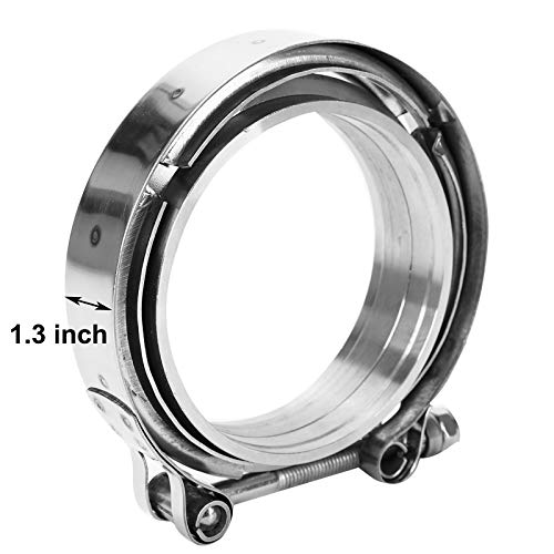 Blackhorse-Racing ER2605 4 Inch Inch V Band Clamp With Stainless Steel Flange 4 Inch V Band Bolt Clamp With 2 Male Female Flanges For Turbo Pipe Performance Exhaust Sysformance Exhaust Pipes thumb #1
